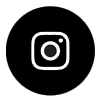 Instagram logo in a circular black background, symbolizing social media engagement for Envie Skin and Body's holiday skincare and body care promotions.